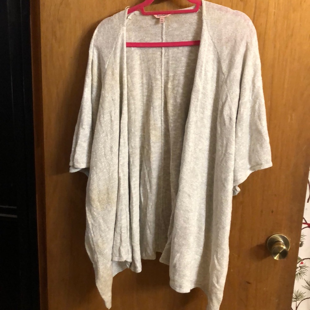 White sparkly cardigan